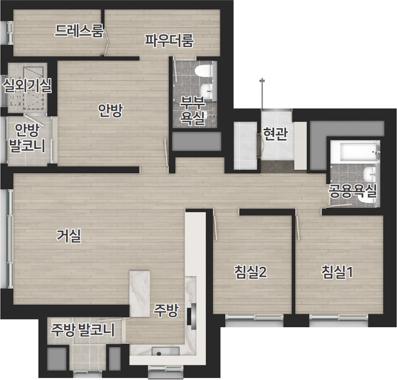 84㎡B 평면도