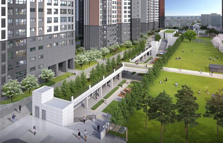 단지 중앙광장·선큰광장 조감